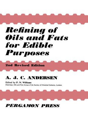 cover image of Refining of Oils and Fats for Edible Purposes